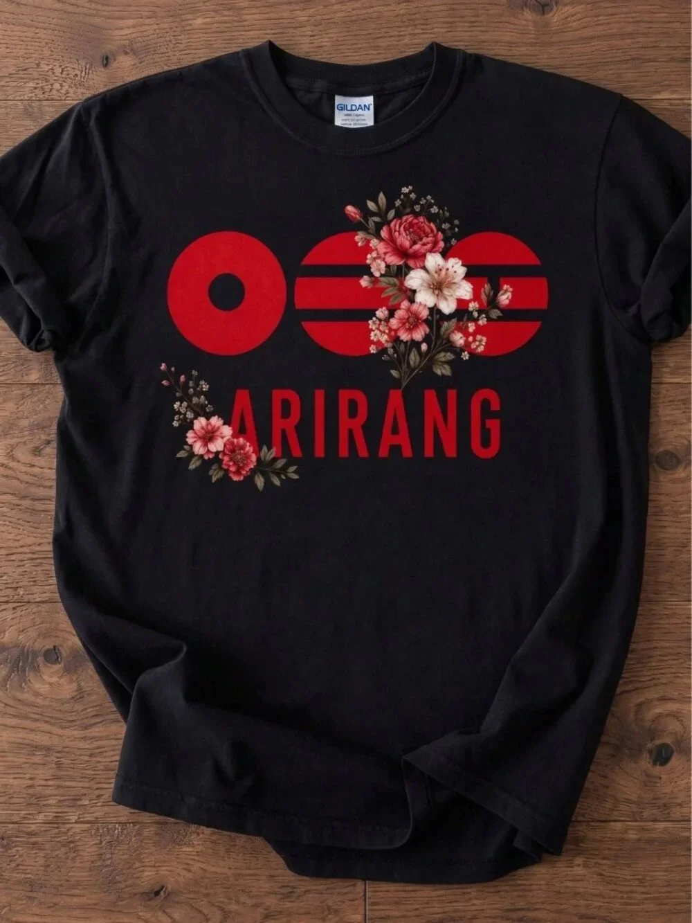BTS Arirang Floral Logo Kpop Army Concert Fan Graphic T-Shirt